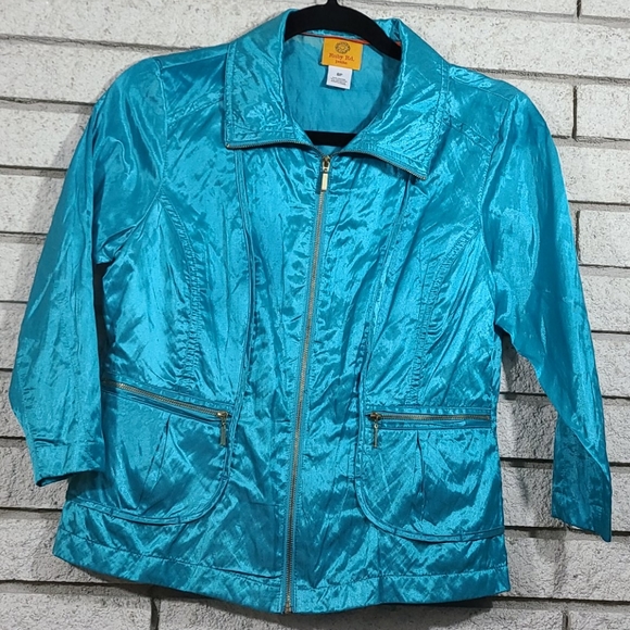 BLUE  JACKET Metallic petite 6 Ruby Rd - Picture 9 of 9